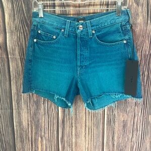 ⭐️NWT Edwin CAI cut off shorts in turquoise daze SZ 26